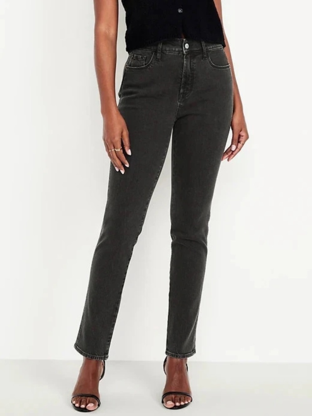 Old Navy Vintage slim high rise jeans washed black Womens Sz 6 NWT